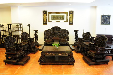 條紋烏木紅樓夢(mèng)沙發(fā)（鳳鳴岐山）