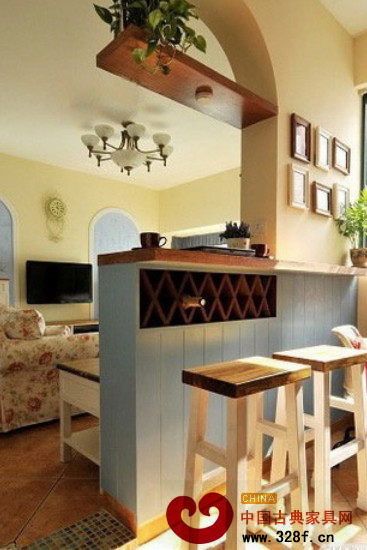 中式風格客廳屏風隔斷效果圖