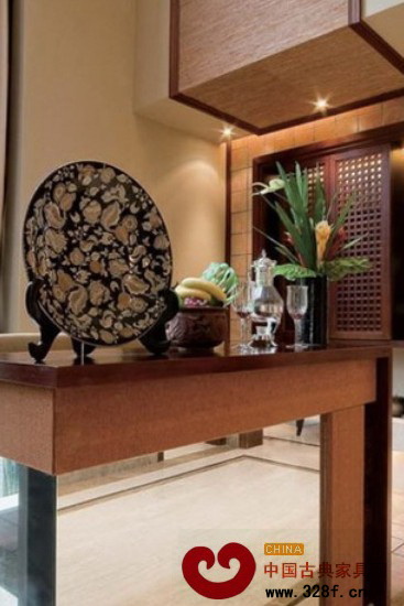 中式風格客廳屏風隔斷效果圖