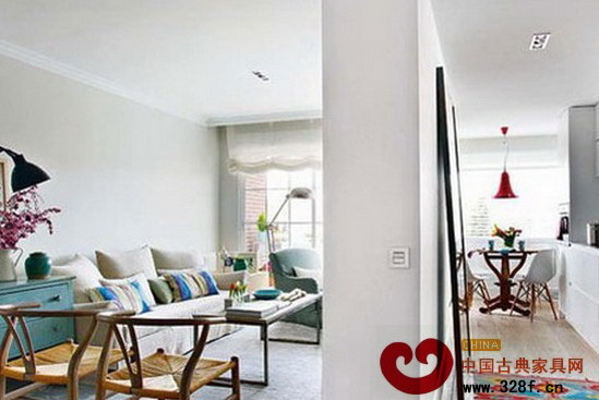 中式風格客廳屏風隔斷效果圖