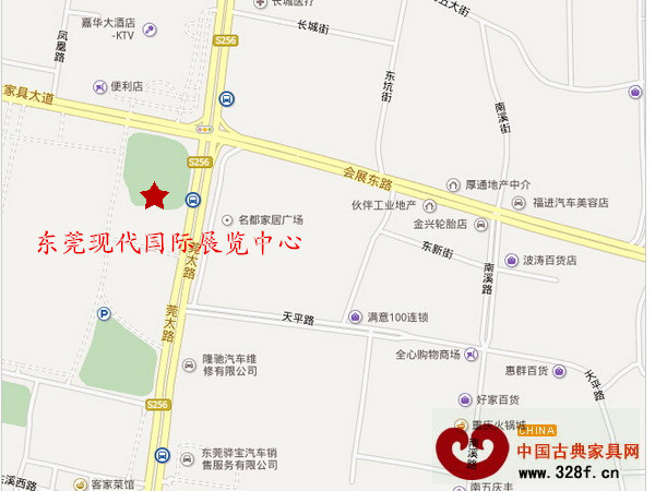 東莞家具展中心地圖 東莞家具展中心地圖