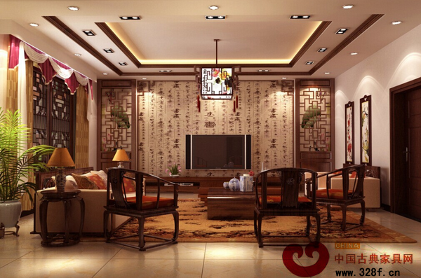 御典紅木客廳搭配效果圖 御典紅木客廳搭配效果圖