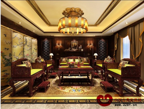 展會上高端的紅木家具展品 展會上高端的紅木家具展品