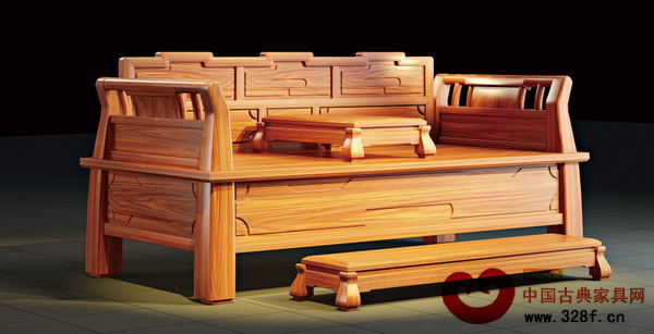 天匠坊紅木——《天承系列》之羅漢床 天匠坊紅木——《天承系列》之羅漢床