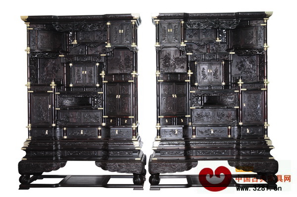 鴻庭軒——大葉紫檀萬福花鳥多寶閣 鴻庭軒——大葉紫檀萬?;B多寶閣