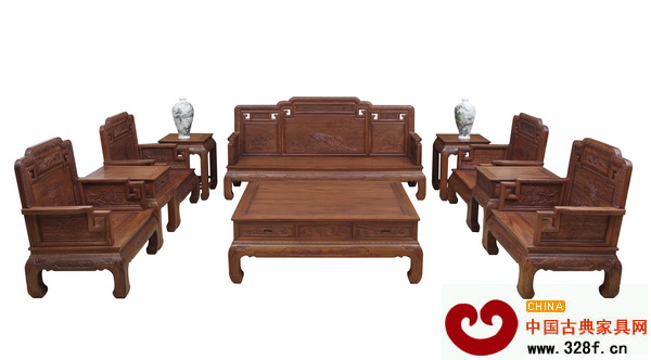 創(chuàng)輝紅木——花開(kāi)富貴沙發(fā)