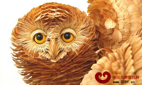 纖毫畢現(xiàn)的手作貓頭鷹