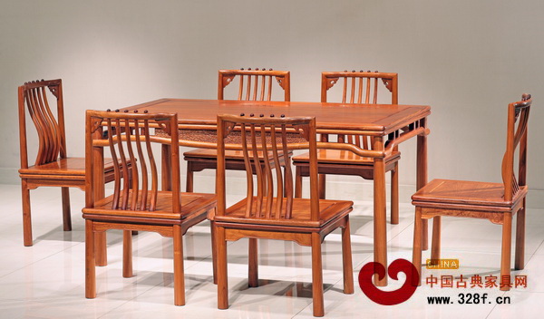 東成紅木——緬甸花梨香茗餐臺(7件/套) 東成紅木——緬甸花梨香茗餐臺(7件/套)