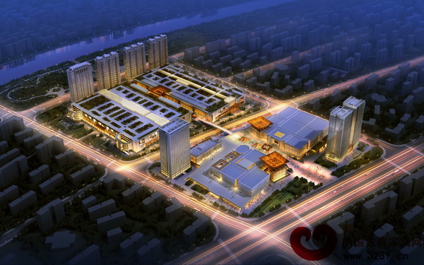 東陽中國(guó)木雕城二期全景效果圖 