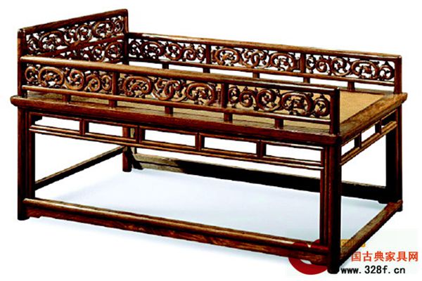 明*黃花梨和黃楊木扶手躺椅 明*黃花梨和黃楊木扶手躺椅