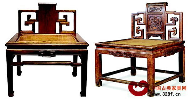清中期*金絲楠禪椅和榆木禪椅 清中期*金絲楠禪椅和榆木禪椅