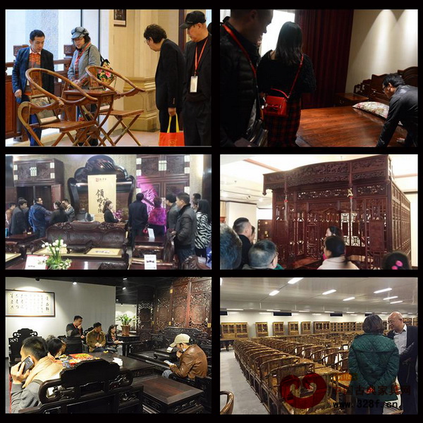 仙作紅木文化周展出的仙作精品家具,引來人們的細細鑒賞 仙作紅木文化周展出的仙作精品家具,引來人們的細細鑒賞