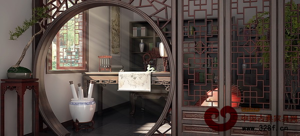 花窗可以用于中式書房的裝飾 花窗可以用于中式書房的裝飾