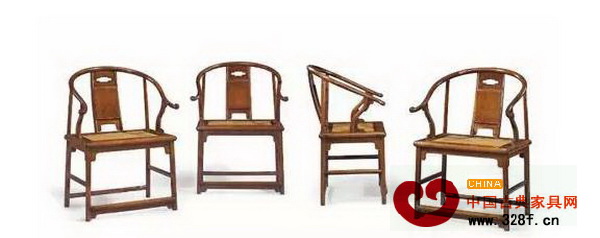 明十七世紀黃花梨圈椅一套四張 明十七世紀黃花梨圈椅一套四張