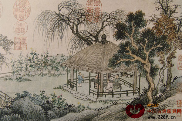 沈周《盆菊幽賞圖》 沈周《盆菊幽賞圖》