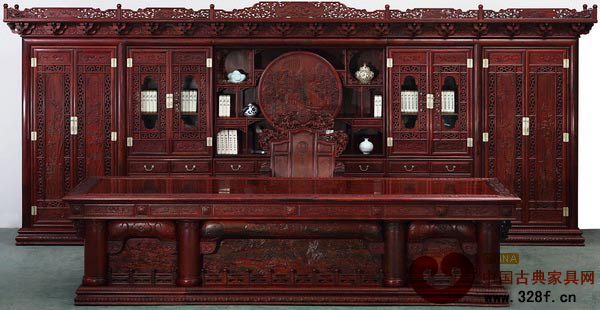 明堂紅木作品《基業(yè)永固書房》，榮獲紅木家具類特等獎