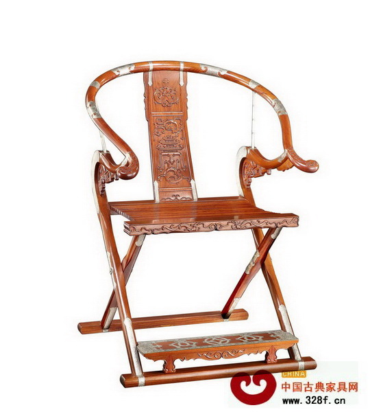 區(qū)氏臻品:背雕壽字紋交摺椅 區(qū)氏臻品:背雕壽字紋交摺椅