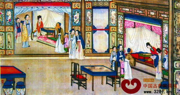 《紅樓夢》繪本中小姐床秀麗端莊 《紅樓夢》繪本中小姐床秀麗端莊