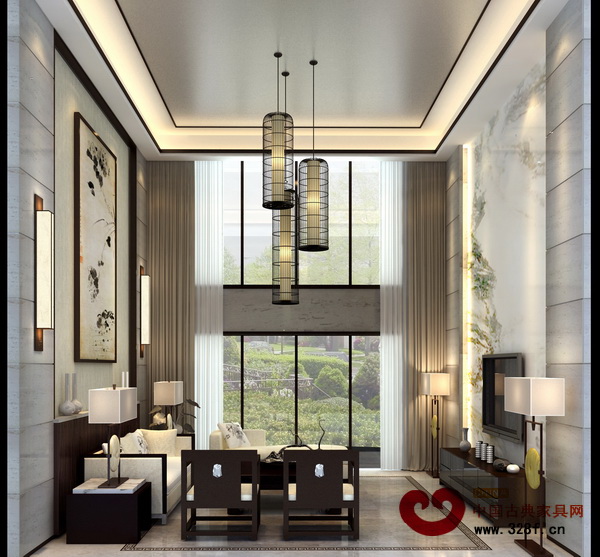 鳥籠狀的中式吊燈裝飾客廳,自然而空靈 鳥籠狀的中式吊燈裝飾客廳,自然而空靈