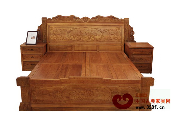 新美紅木——錦繡牡丹床 新美紅木——錦繡牡丹床