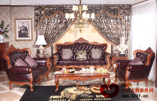 老周紅木旗下品牌周家公館法萊帝妮 沙發(fā)五件套