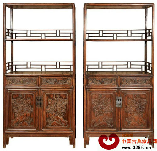 黃花梨花石紋雙層書(shū)柜 黃花梨花石紋雙層書(shū)柜