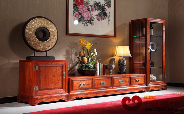 國(guó)壽紅木——如意組合電視柜