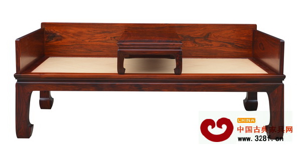 獨板圍子馬蹄足羅漢床 獨板圍子馬蹄足羅漢床