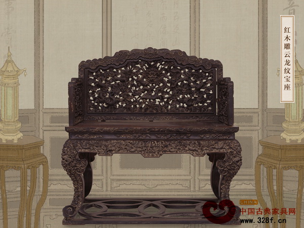隨著界面的引導,瑞獸——龍藏在了故宮典藏的《紅木雕云龍紋寶座》上 隨著界面的引導,瑞獸——龍藏在了故宮典藏的《紅木雕云龍紋寶座》上