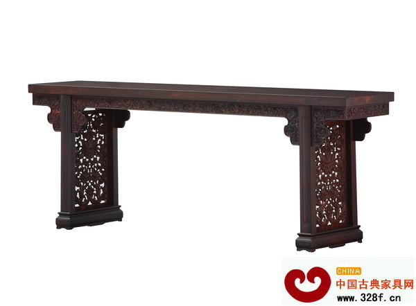 魯班木藝——小葉紫檀西蕃蓮平頭案 魯班木藝——小葉紫檀西蕃蓮平頭案