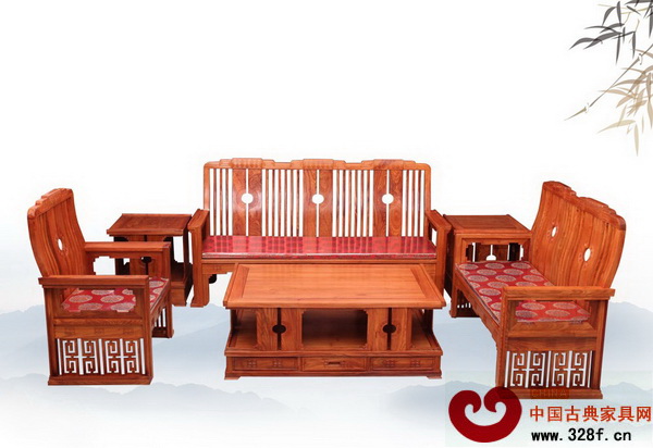 新美紅木刺猬紫檀條形沙發(fā)