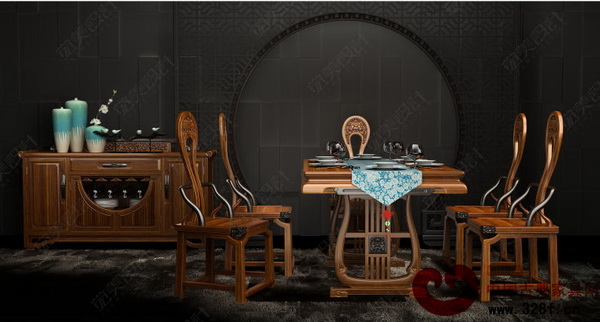 雙洋紅木獲獎(jiǎng)作品《書情畫意餐桌》