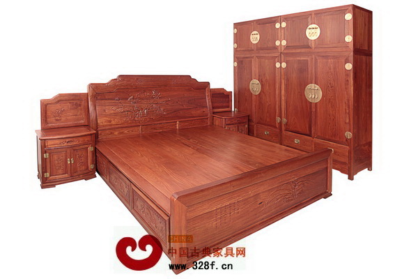 華夏一品——如意大床+素面頂箱柜