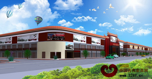 大唐紅木家具市場近景效果圖 大唐紅木家具市場近景效果圖