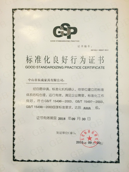 東成紅木通過(guò)復(fù)審，被繼續(xù)認(rèn)定為“AAAA級(jí)標(biāo)準(zhǔn)化良好行為企業(yè)”