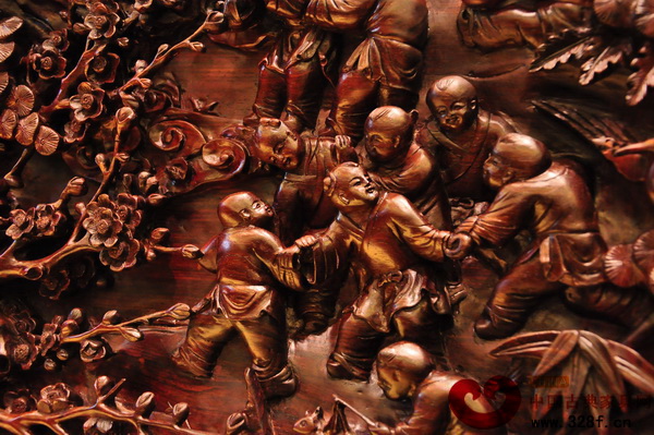 百子千孫沙發(fā)局部雕刻 百子千孫沙發(fā)局部雕刻