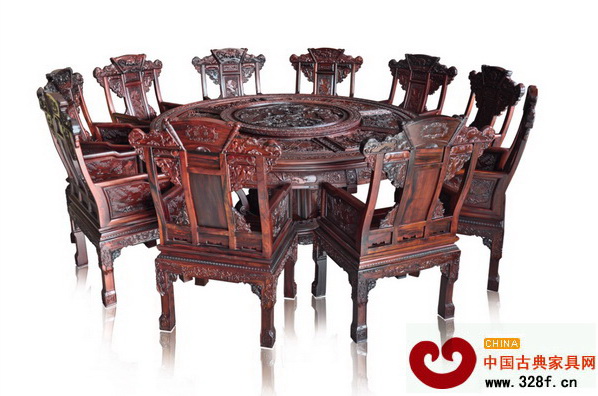 雅典紅木作品——《三國(guó)演義大圓臺(tái)》