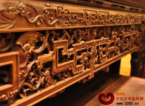 伍氏大觀園中堂家具雕刻局部 伍氏大觀園中堂家具雕刻局部