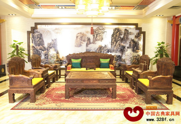 老字號(hào)孔連紅木經(jīng)典作品《江山如畫(huà)沙發(fā)》 老字號(hào)孔連紅木經(jīng)典作品《江山如畫(huà)沙發(fā)》