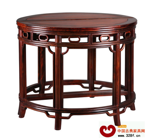 中山市首屆紅木古典家具精品評選【金獎】作品《大紅酸枝·明式枕環(huán)月牙桌》 中山市首屆紅木古典家具精品評選【金獎】作品《大紅酸枝·明式枕環(huán)月牙桌》