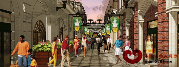 紅博城打造的酒吧一條街(效果圖) 紅博城打造的酒吧一條街(效果圖)