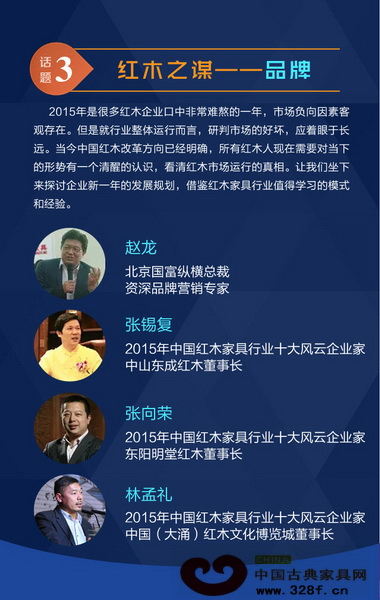 第三場論壇以“紅木之謀——品牌”為議題 第三場論壇以“紅木之謀——品牌”為議題