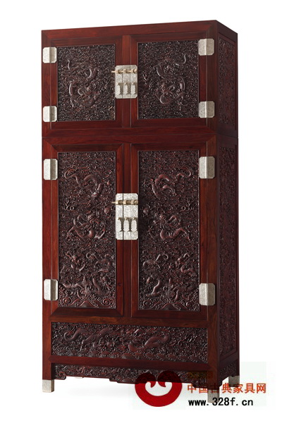 區(qū)氏臻品《紫檀云龍大頂箱柜》 區(qū)氏臻品《紫檀云龍大頂箱柜》