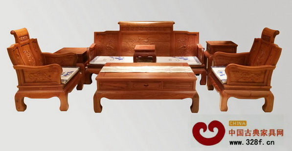 大匯堂《緬甸花梨·卷書沙發(fā)》