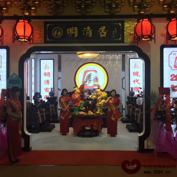 明清居在東莞名家具展的展廳圖