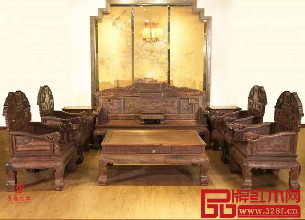 1.“孔連五子”之駿馬圖寶座（11件套）