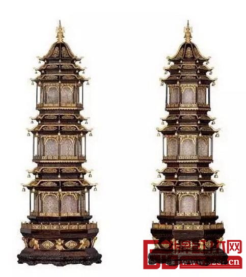 紫檀七重檐寶塔