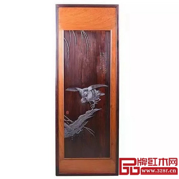 泰和園絲翎檀雕掛屏 泰和園絲翎檀雕掛屏
