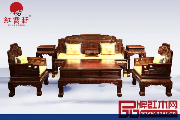 紅寶軒推出了黑酸枝百子沙發(fā)7件套 紅寶軒推出了黑酸枝百子沙發(fā)7件套