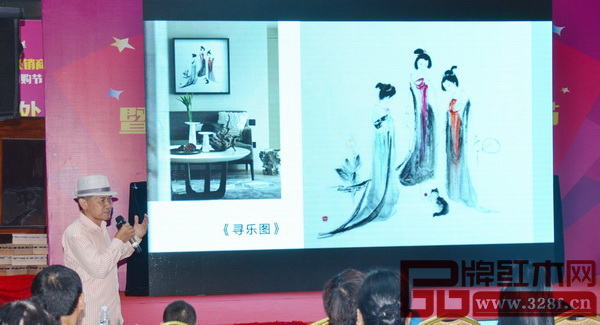 王周結(jié)合《豁豪荷》、《尋樂(lè)圖》、《清風(fēng)竹舞》等多幅國(guó)畫(huà)名作,談到中國(guó)式的生活更為講究意境和心境 王周結(jié)合《豁豪荷》、《尋樂(lè)圖》、《清風(fēng)竹舞》等多幅國(guó)畫(huà)名作,談到中國(guó)式的生活更為講究意境和心境